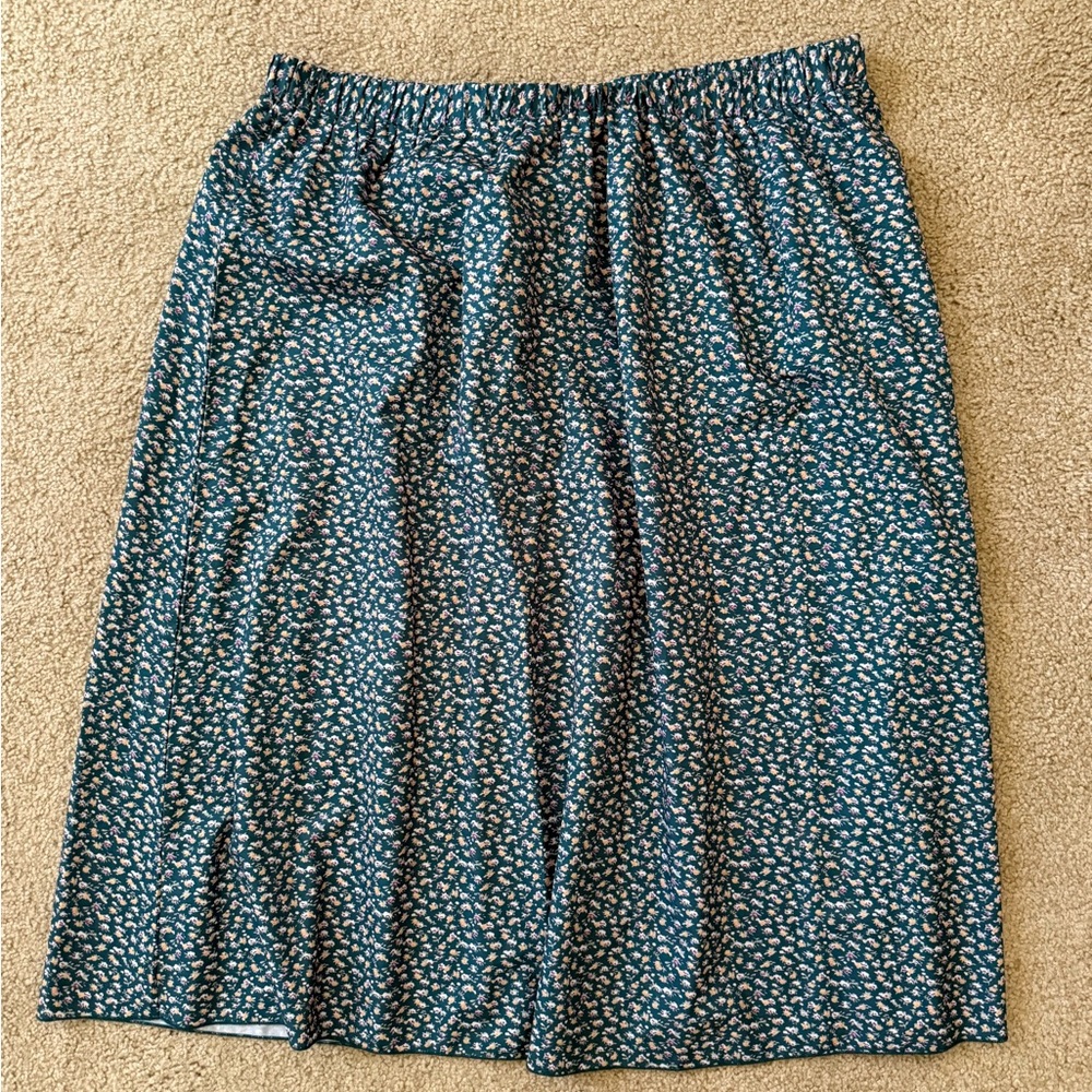 Green Floral Women's Skirt